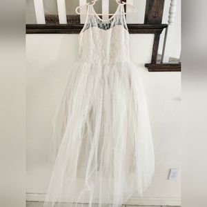 Ivory Rosebuds Flowergirl Dress